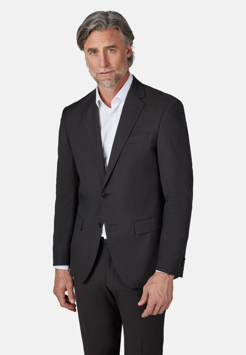 ANZUG MODERN FIT – Schwarzbraun – Ansicht 1