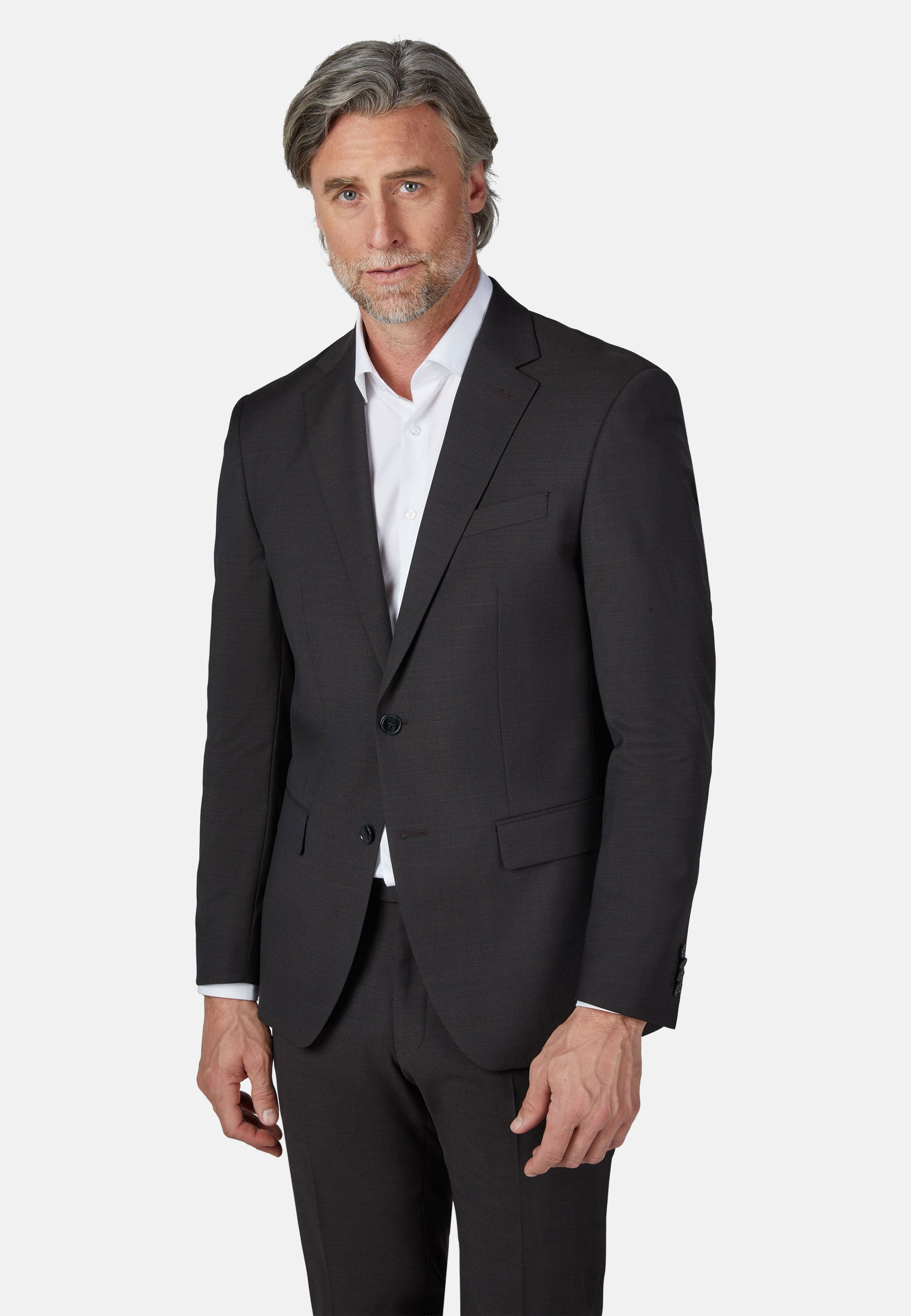 ANZUG MODERN FIT – Schwarzbraun – Ansicht 1