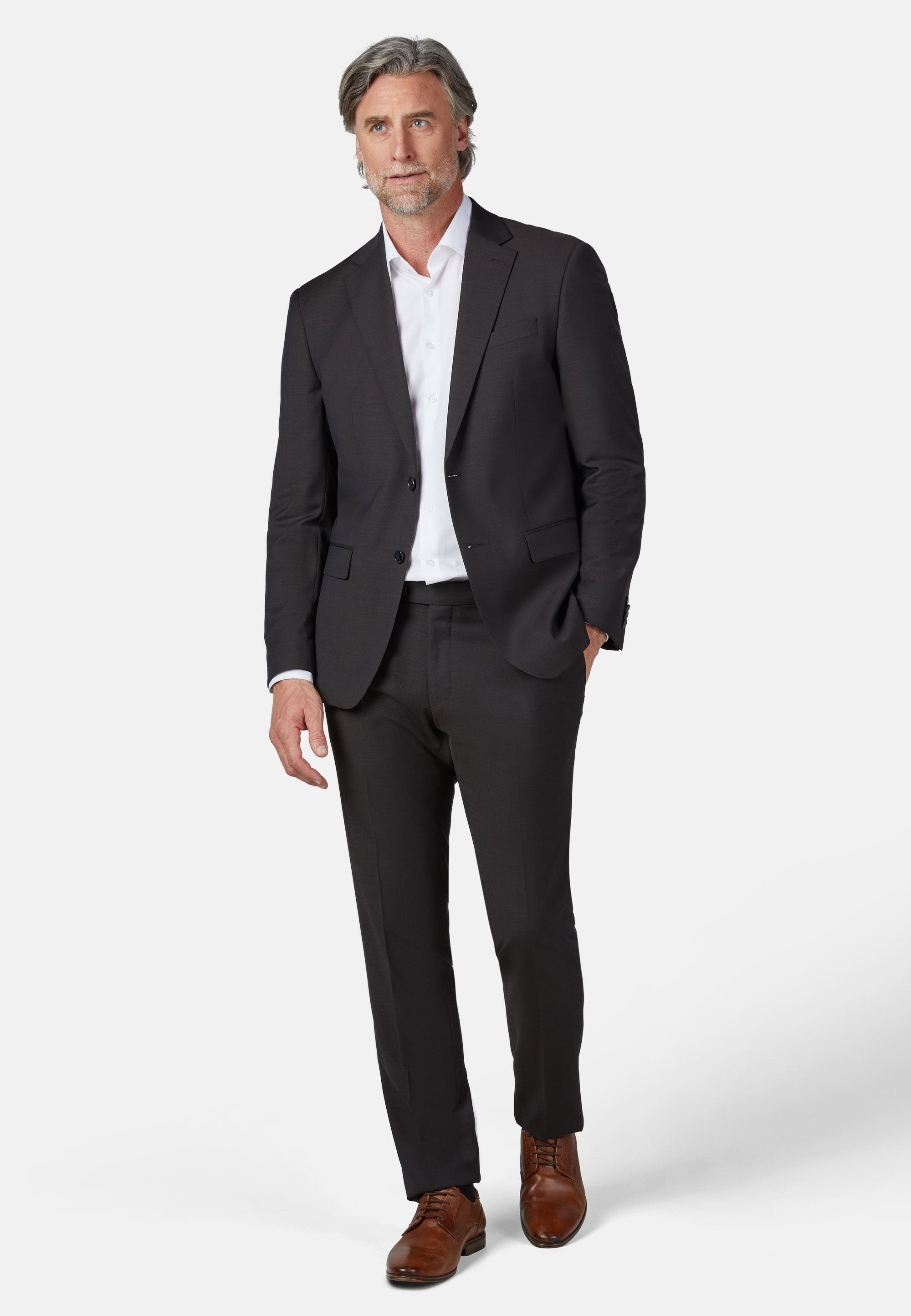 ANZUG MODERN FIT – Schwarzbraun – Ansicht 6