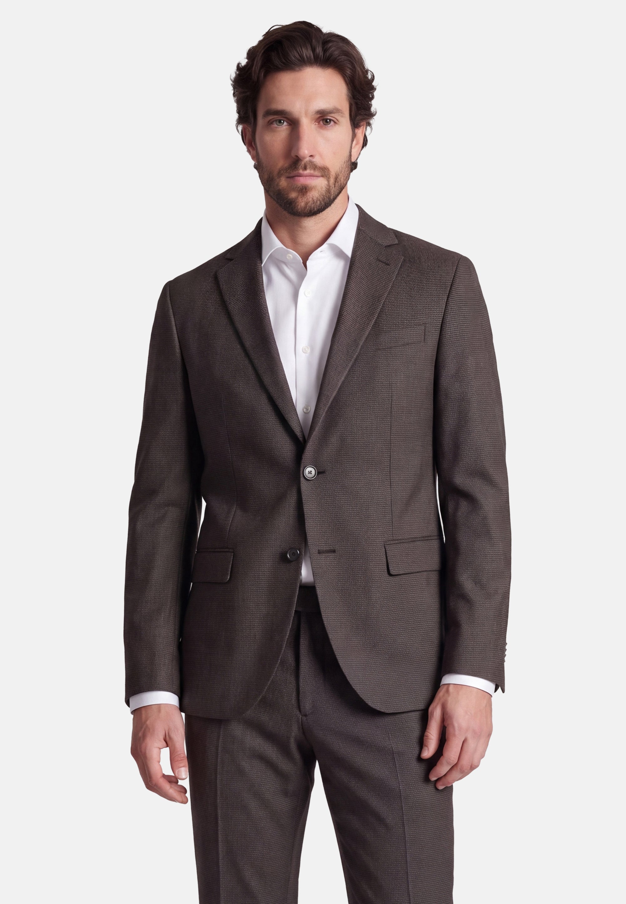 MIX & MATCH JERSEY SAKKO MODERN FIT – Braun – Ansicht 1