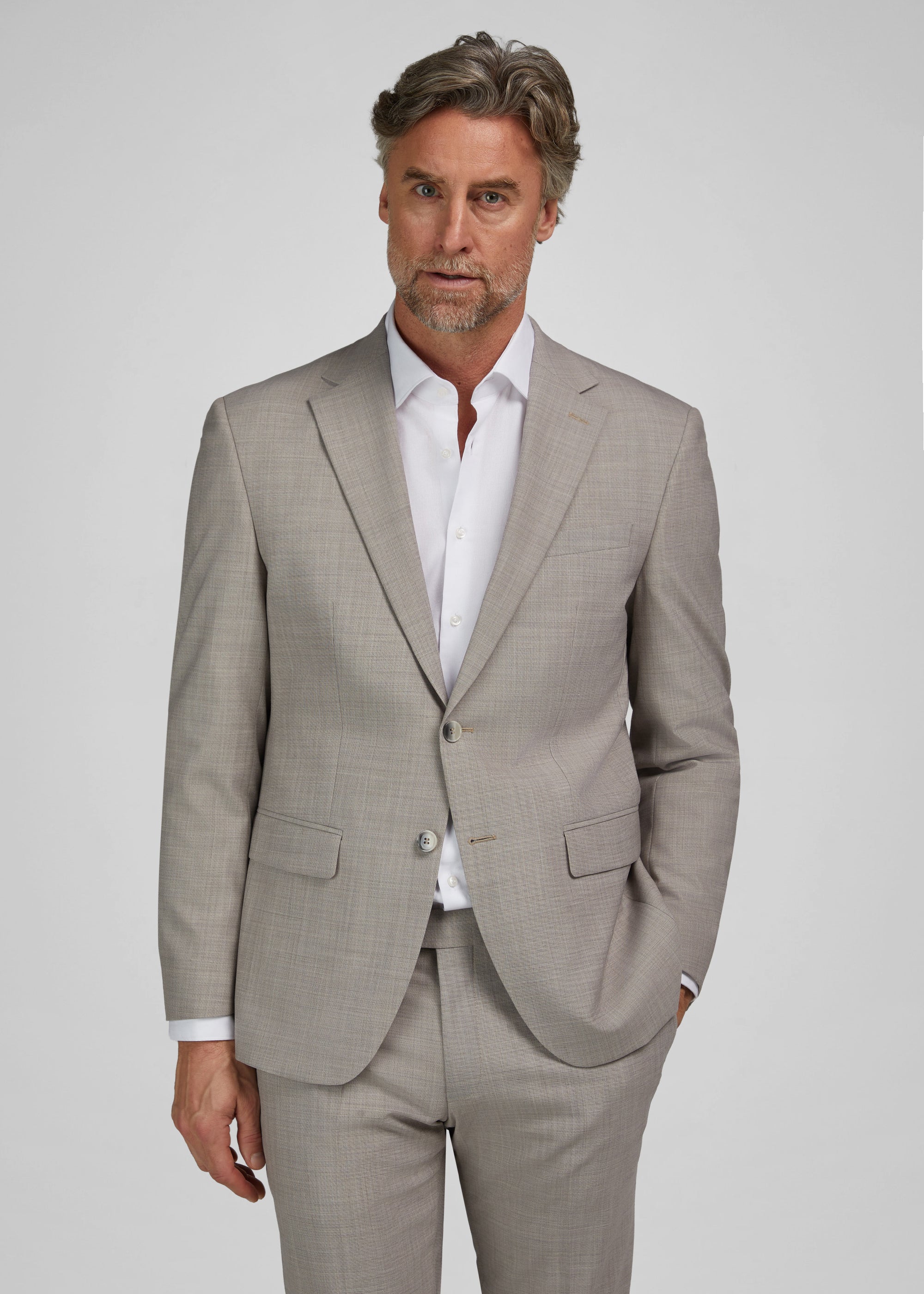Modern Fit Suit - Sand