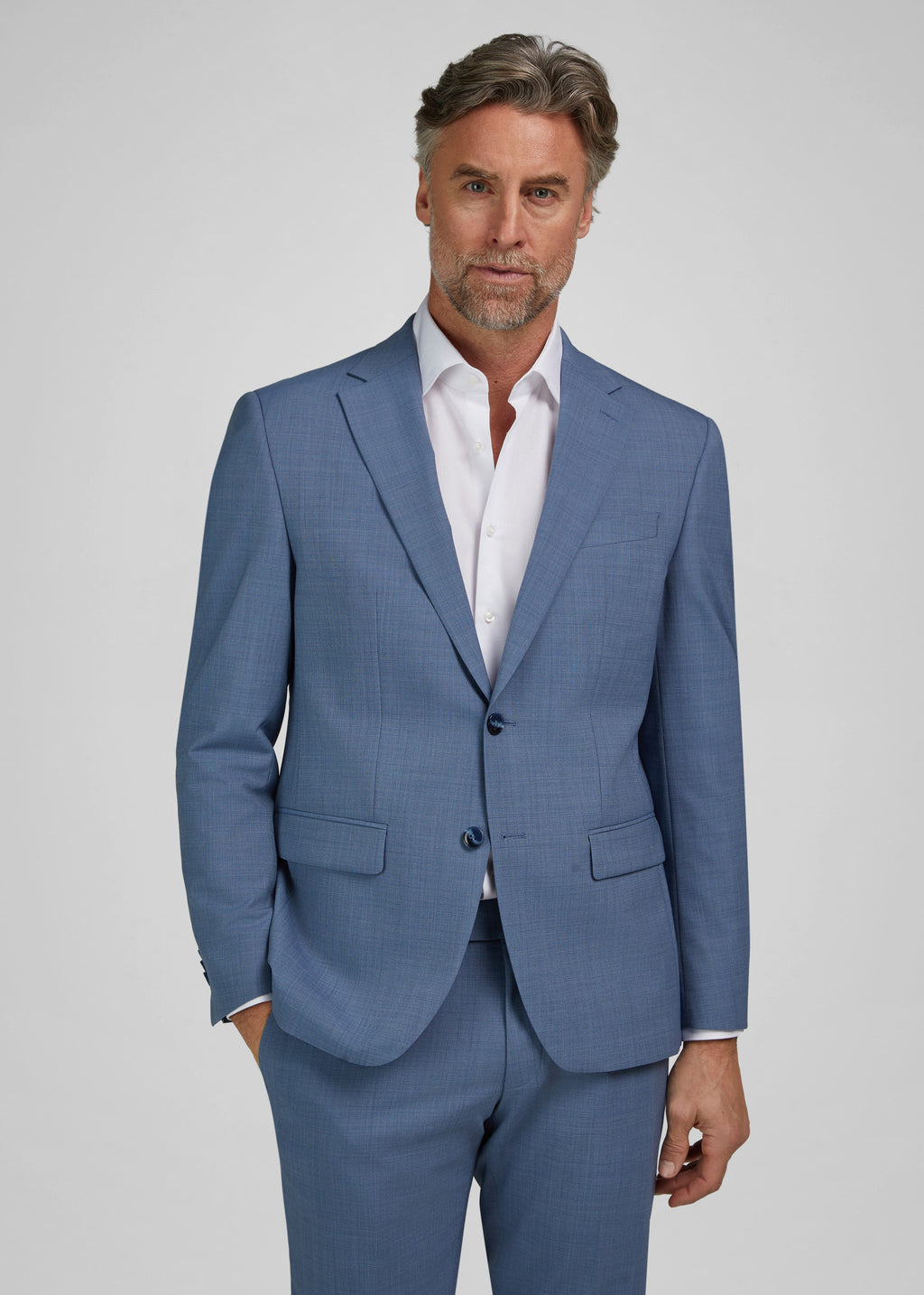 Modern Fit Suit - Steel Blue
