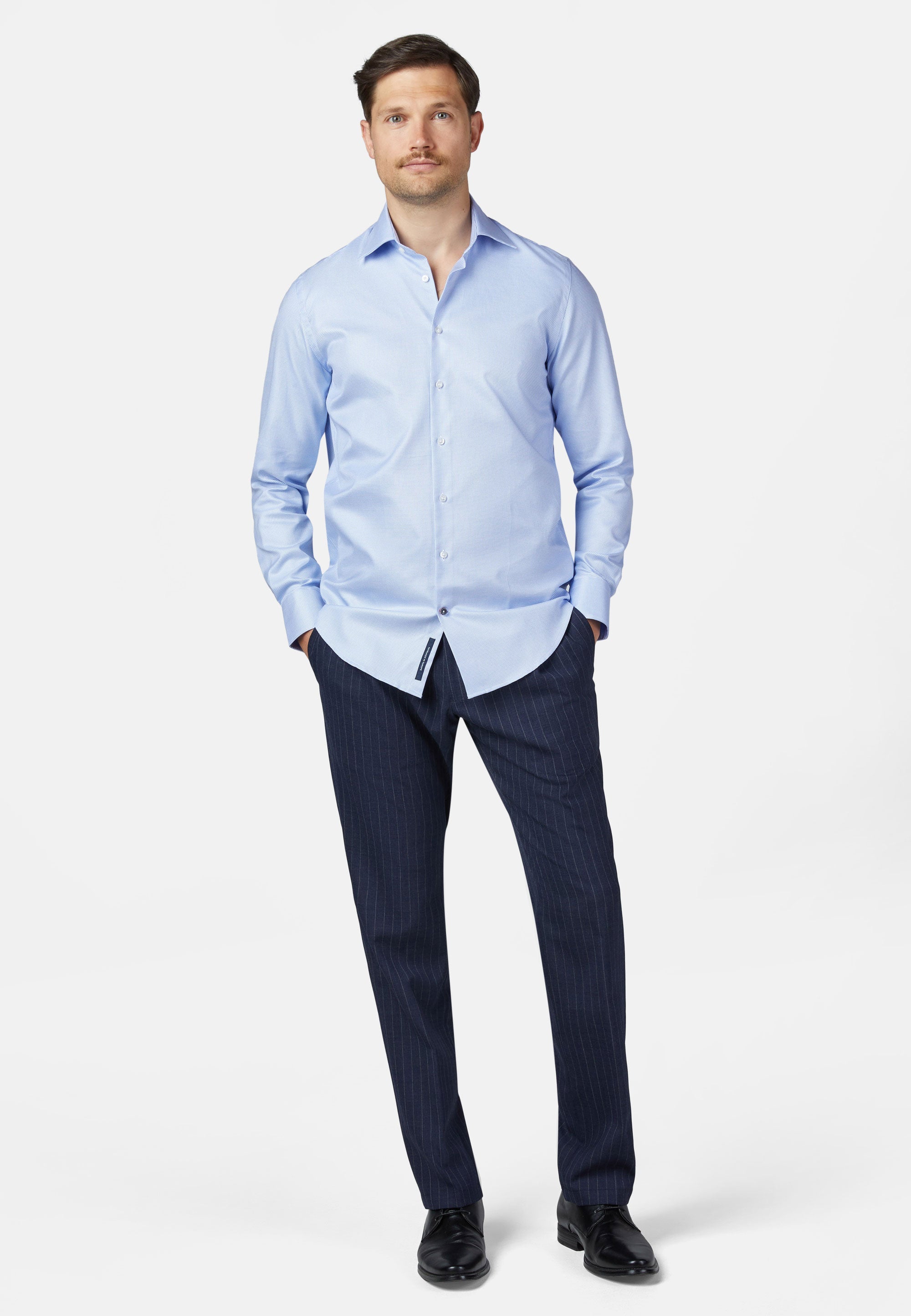 CITY HEMD MODERN FIT – Stahlblau – Ansicht 6