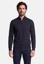STRICK ZIP TROYER – Mitternachtsblau – Ansicht 1