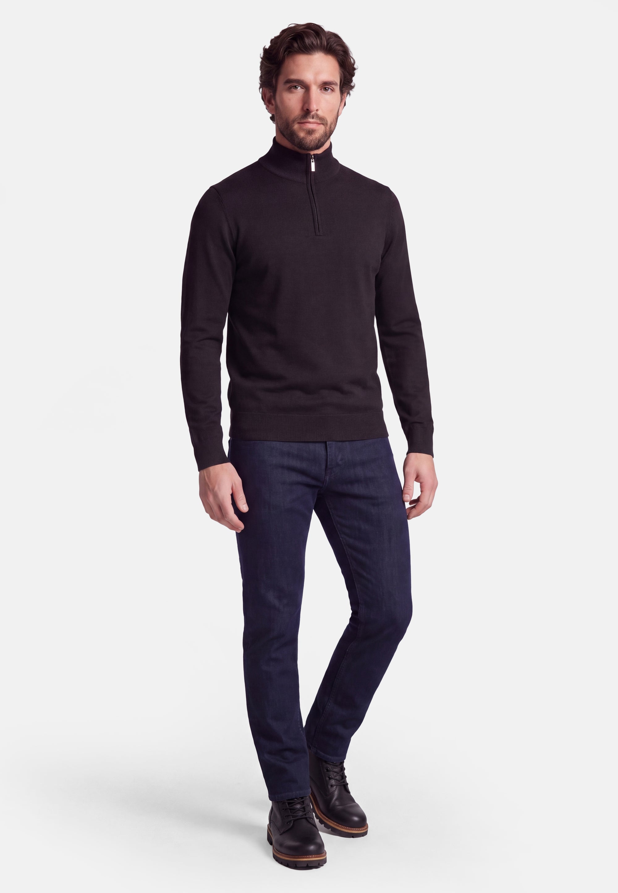 STRICK ZIP TROYER – Schwarz – Ansicht 6