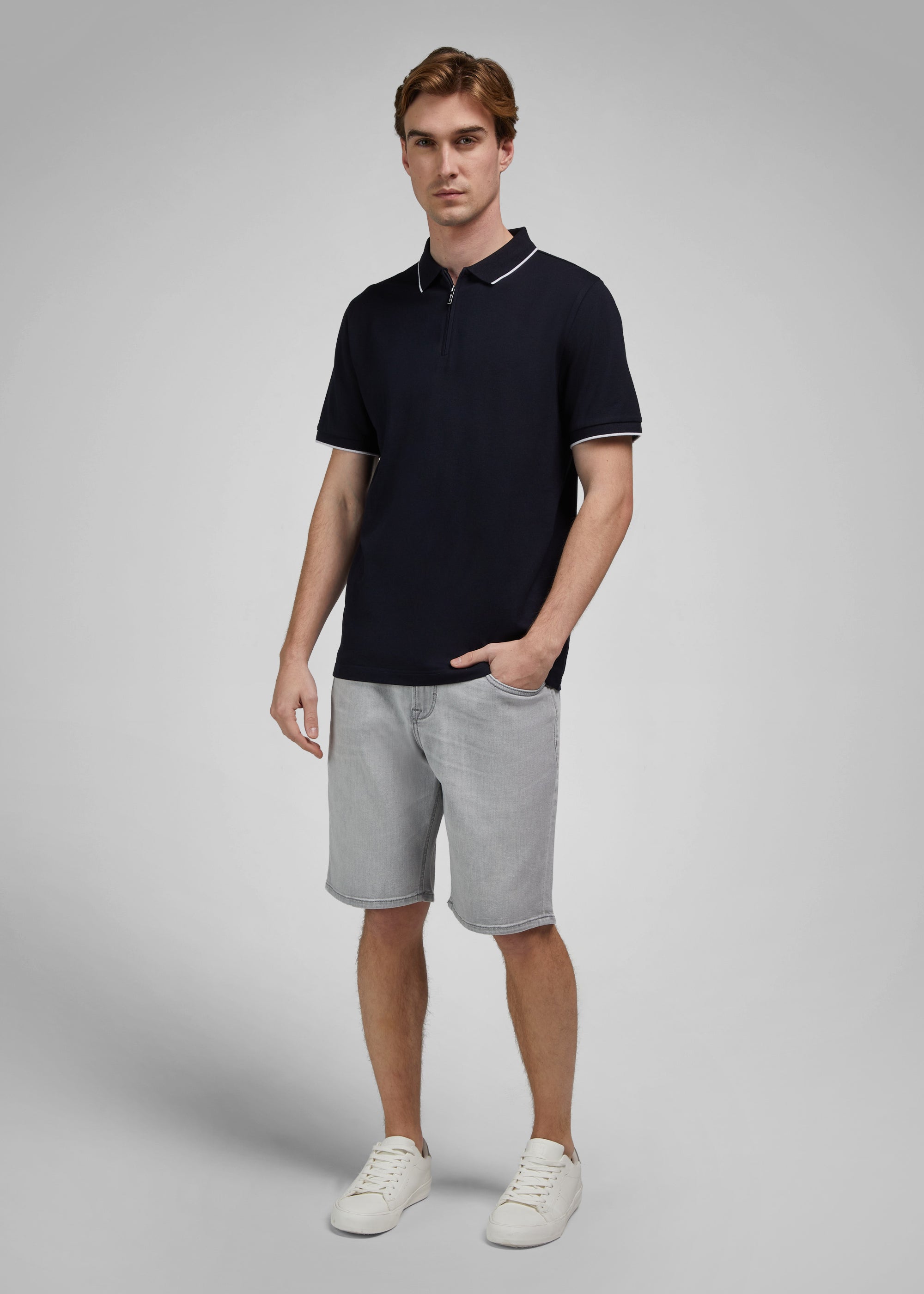 POLO ZIPPER PIQUE