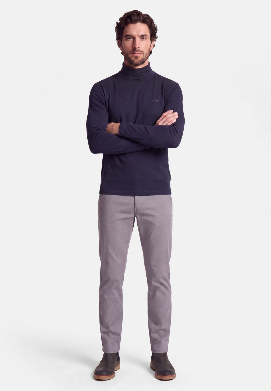 JERSEY ROLLKRAGEN – Mitternachtsblau – Ansicht 6