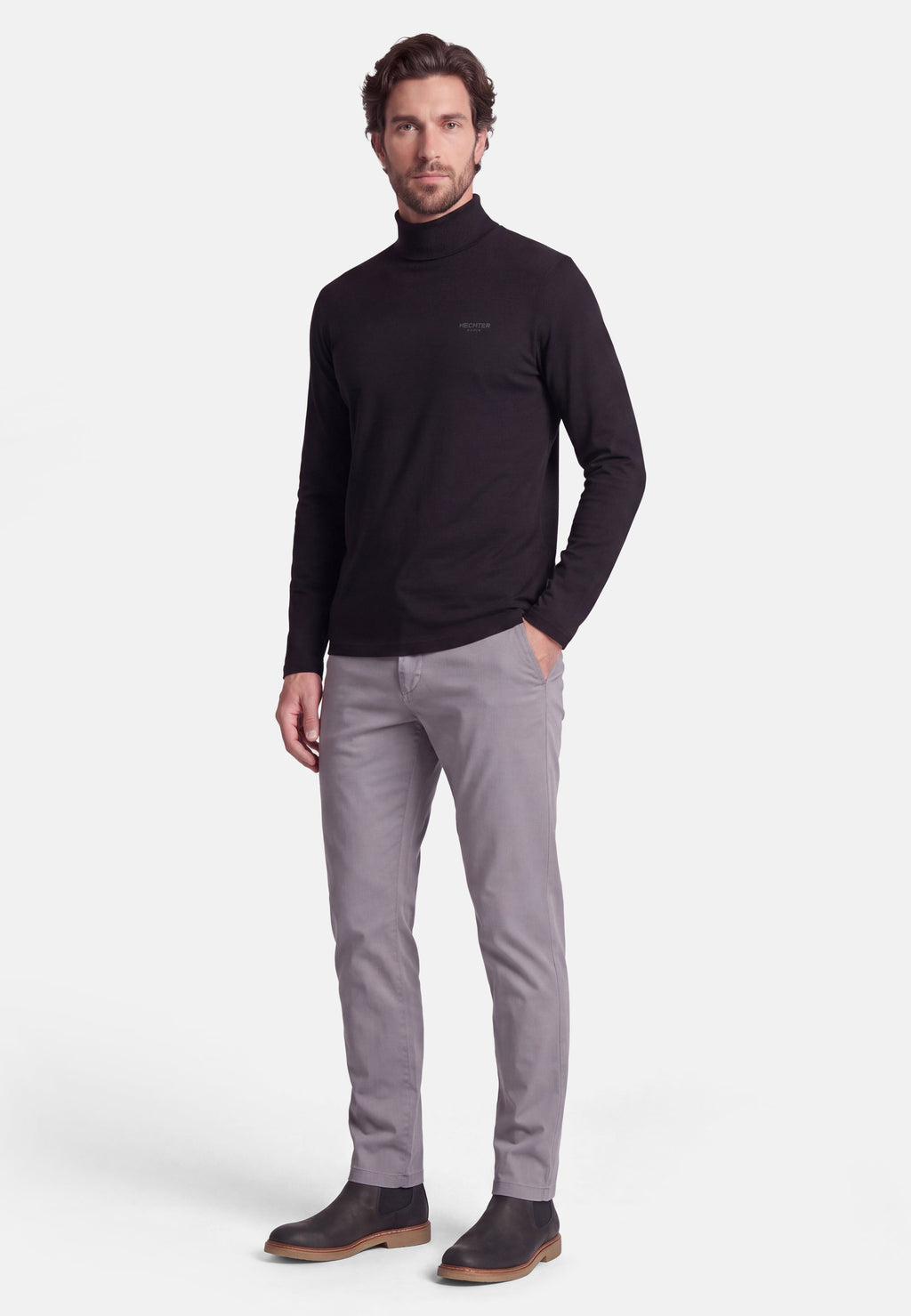 JERSEY ROLLKRAGEN – Schwarz – Ansicht 6